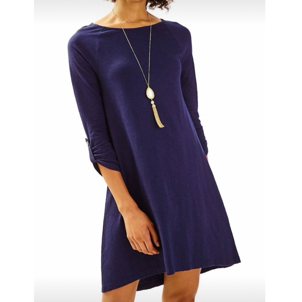 Lilly Pulitzer Surfcrest Swing Dress True Navy Size Small S